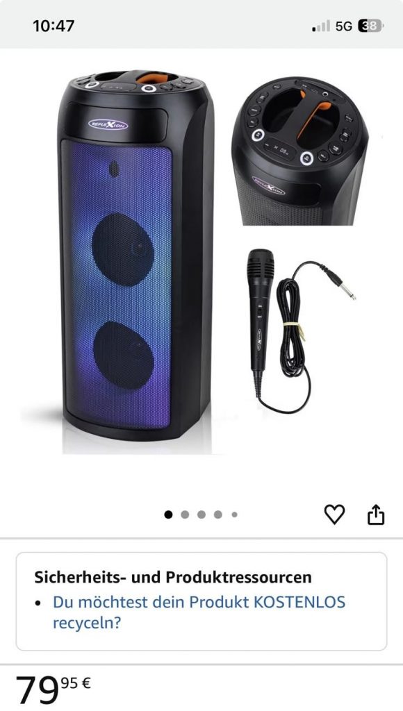 Ein Lautsprecher mit Mikrofon