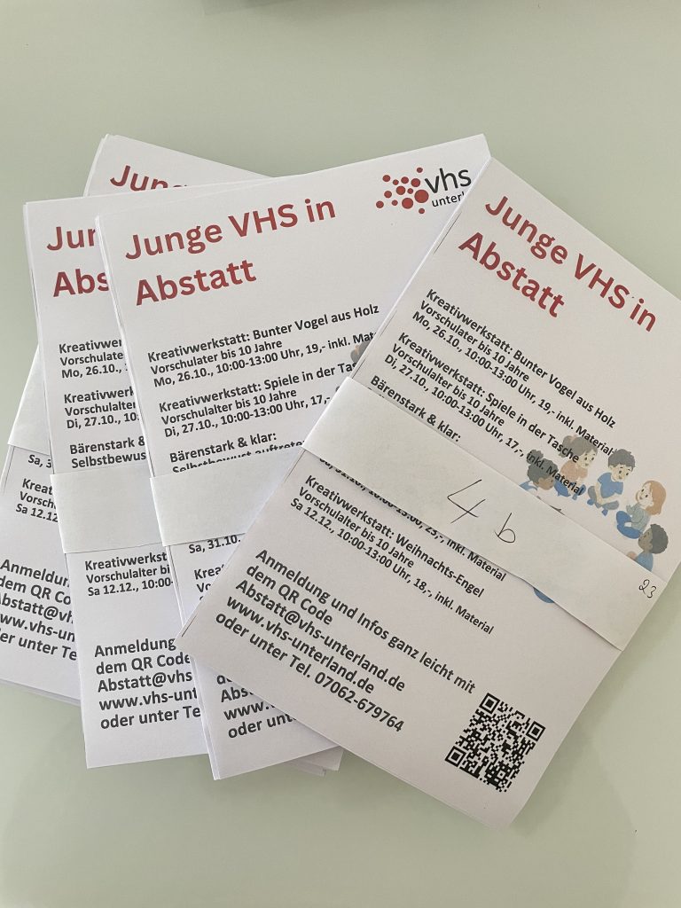 VHS Unterland in Abstatt Kinderprogramm