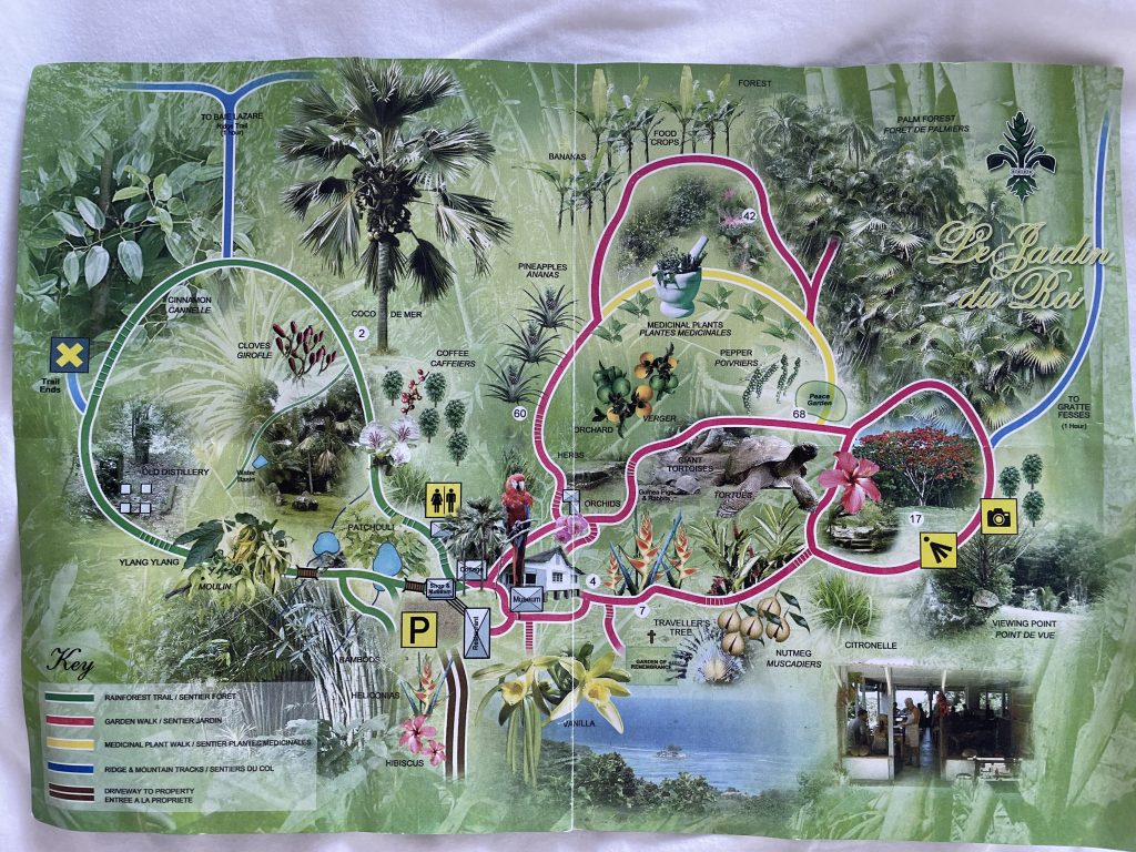 Karten für den Botanischen Garten auf den Seychellen, Mahe